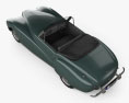 Aston Martin DB1 1948 3D-Modell Draufsicht