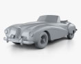 Aston Martin DB1 1948 3D модель clay render
