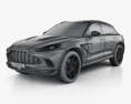 Aston Martin DBX 2024 3d model wire render