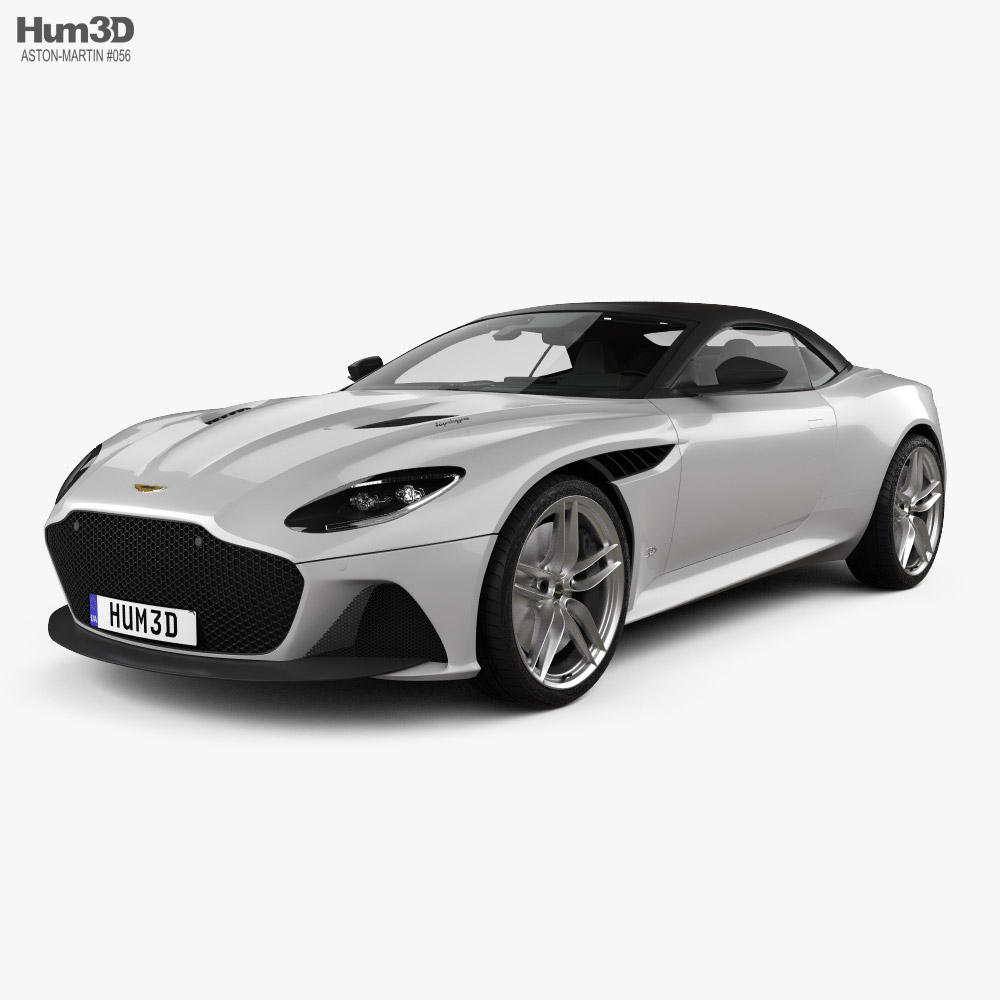 Aston Martin DBS Superleggera Volante з детальним інтер'єром 2024 3D модель
