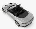 Aston Martin DBS Superleggera Volante з детальним інтер'єром 2024 3D модель top view