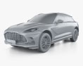 Aston-Martin DBX707 2024 3D модель clay render