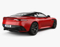 Aston Martin DBS Superleggera mit Innenraum 2023 3D-Modell Rückansicht
