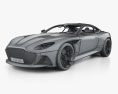 Aston Martin DBS Superleggera mit Innenraum 2023 3D-Modell wire render