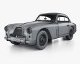 Aston Martin DB2 Saloon インテリアと とエンジン 1958 3Dモデル wire render