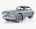 Aston Martin DB2 Saloon з детальним інтер'єром та двигуном 1958 3D модель clay render