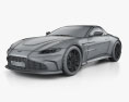 Aston Martin V12 Vantage 雙座敞篷車 2024 3D模型 wire render