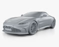Aston Martin V12 Vantage 雙座敞篷車 2024 3D模型 clay render