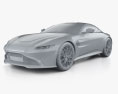 Aston Martin Vantage AMR 2022 3d model clay render