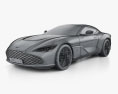 Aston Martin DBS GT Zagato 2022 Modello 3D wire render