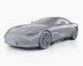 Aston Martin DBS GT Zagato 2022 3d model clay render