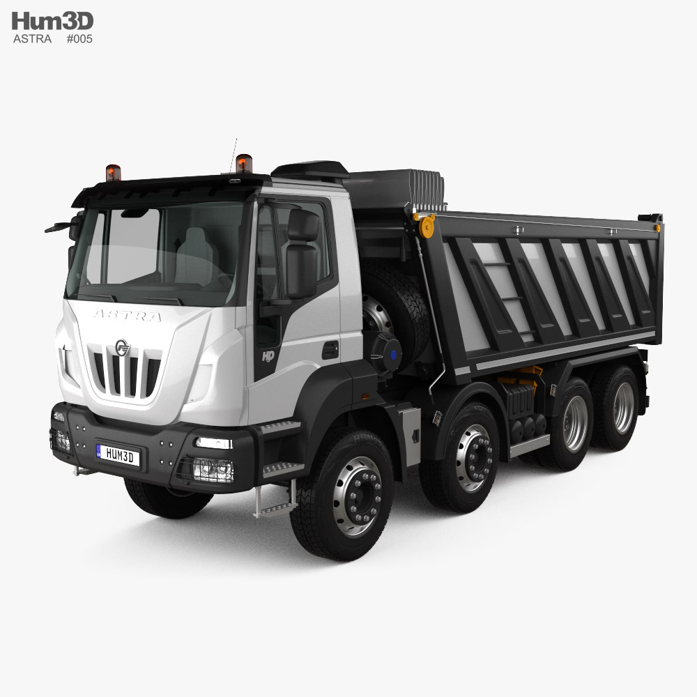 Astra HD9 (84-52) Dump Truck 4-axle with HQ interior 2015 3D model