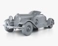 Auburn Boattail Speedster 8-115 1931 3d model clay render