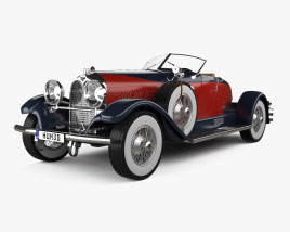 Auburn Boattail Speedster 8-115 with HQ interior and engine 1931 3D model