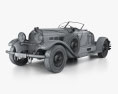 Auburn Boattail Speedster 8-115 with HQ interior and engine 1931 3d model wire render