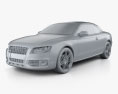 Audi S5 コンバーチブル 2010 3Dモデル clay render