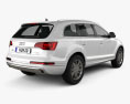 Audi Q7 2012 3D 모델  back view