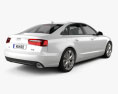 Audi A6 sedan 2012 3d model back view