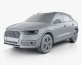 Audi Q3 2013 3d model clay render