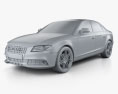 Audi A4 Saloon 2013 3D 모델  clay render