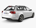 Audi S4 Avant 2007 3D模型 后视图