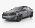 Audi A6 Saloon 2007 3D模型 wire render