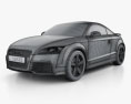 Audi TT RS Coupe con interior 2013 Modelo 3D wire render