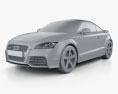 Audi TT RS Coupe mit Innenraum 2013 3D-Modell clay render