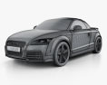 Audi TT RS 로드스터 인테리어 가 있는 2013 3D 모델  wire render