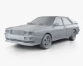 Audi Quattro 1980 3Dモデル clay render