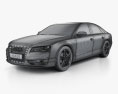 Audi S8 2016 3d model wire render