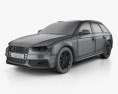 Audi S4 Avant 2016 3d model wire render