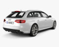 Audi RS4 Avant 2016 3D模型 后视图