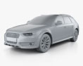 Audi A4 Allroad 2016 3d model clay render