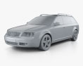 Audi A6 avant (C5) 2004 3d model clay render