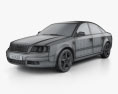 Audi A6 saloon (C5) 2004 3D模型 wire render