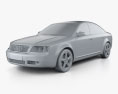 Audi A6 saloon (C5) 2004 3d model clay render