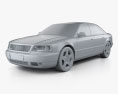 Audi A8 (D2) 2002 3d model clay render