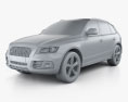 Audi Q5 2016 3d model clay render