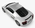 Audi R8 Coupe 2015 3D模型 顶视图
