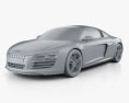 Audi R8 Coupe 2015 3D 모델  clay render