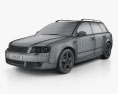 Audi A4 (B6) avant 2005 3d model wire render