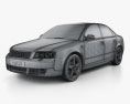 Audi A4 (B6) sedan 2005 3D-Modell wire render