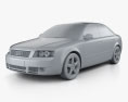 Audi A4 (B6) sedan 2005 3D-Modell clay render