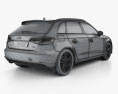Audi A3 Sportback S-Line 2016 3D模型