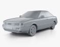 Audi 80 (B3) 1991 3d model clay render