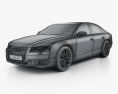 Audi A8 (D4) 2016 3d model wire render