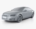 Audi A7 Sportback with HQ interior 2014 3d model clay render