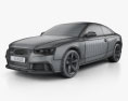 Audi RS5 coupé mit Innenraum 2014 3D-Modell wire render