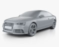 Audi RS5 coupé mit Innenraum 2014 3D-Modell clay render